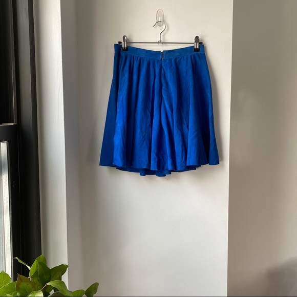 ETIENNE DERŒUX Cobalt Blue Suede Skirt - Picture 8 of 8